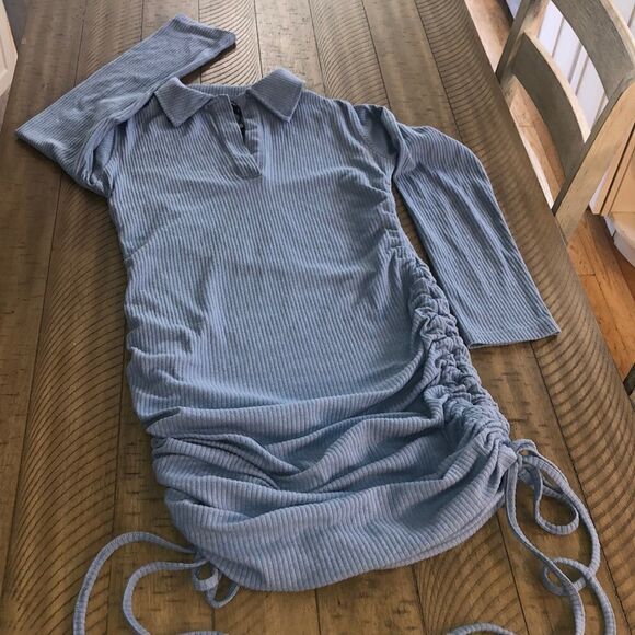 Cozy Corduroy Cowgirl 🤠 Dress Retro VNeck and Collar. SOFT! - Picture 1 of 17